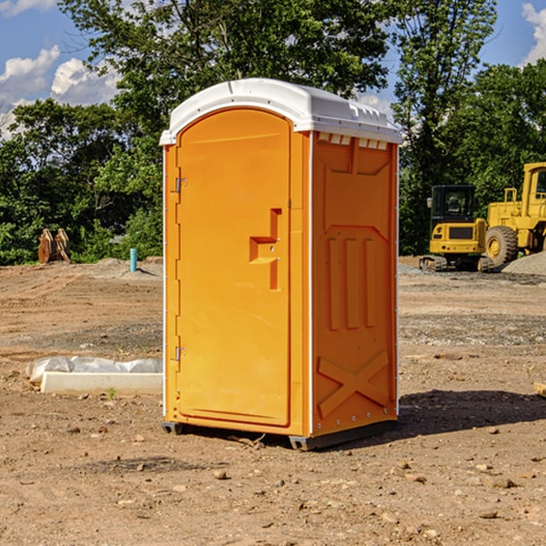 how often are the porta potties cleaned and serviced during a rental period in Brasher New York